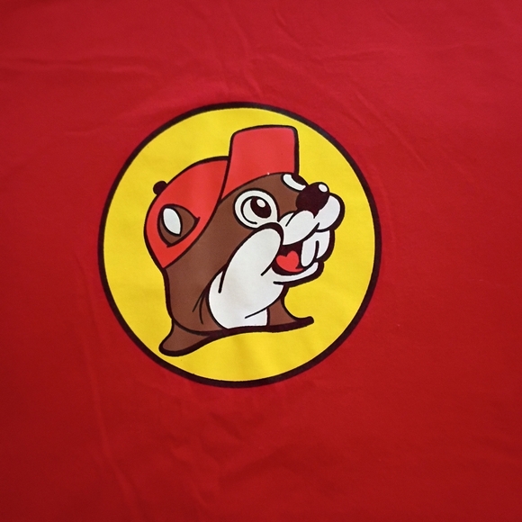 Buc-ees Classic Red Beaver Logo Shirt Adult XL - Picture 2 of 4